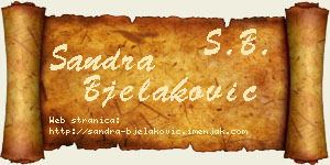Sandra Bjelaković vizit kartica